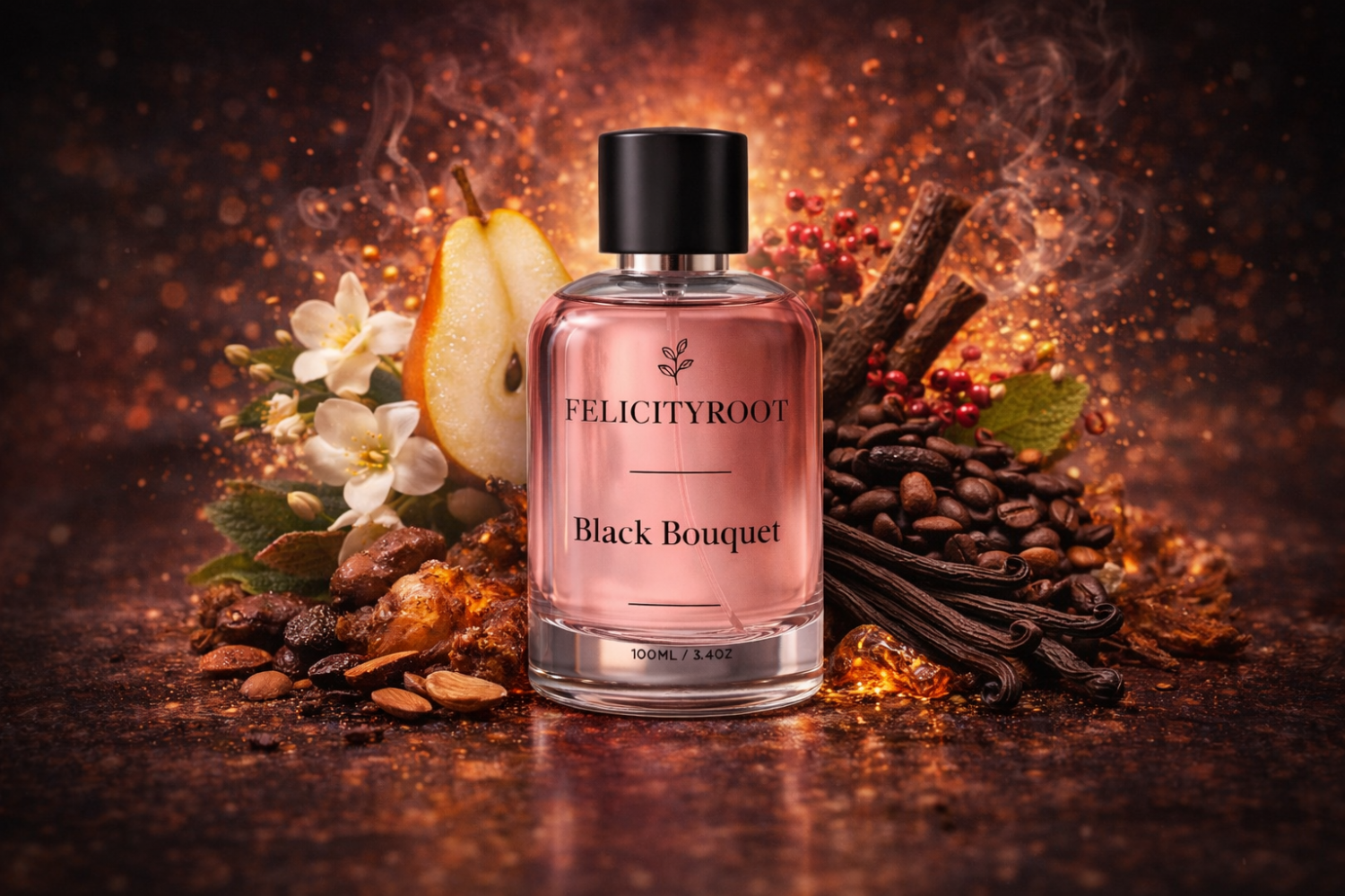 BLACK  BOUQUET -  Eau De Parfum For Women | 100ml | Deep, alluring, and unforgettable
